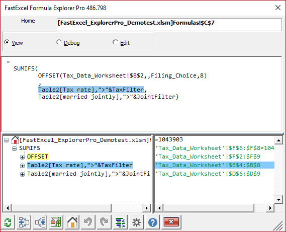 excel cell debug tool for mac